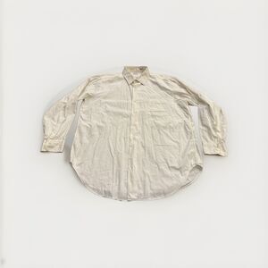 Vintage 1950's Pilgrim Mens White Button Up Long Sleeve Shirt Size XL All Cotton